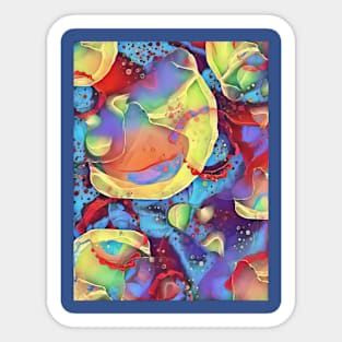 Digital Rainbow Patterns Sticker